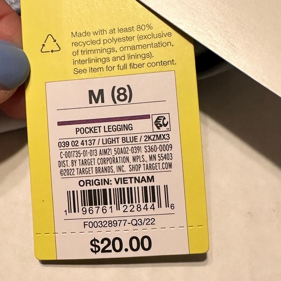 In Motion Girls size Medium (8) High-Rise Pocket Legging in gray camo - Picture 4 of 4